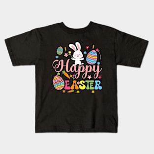 Happy Easter Sayings Egg Bunny Kids T-Shirt